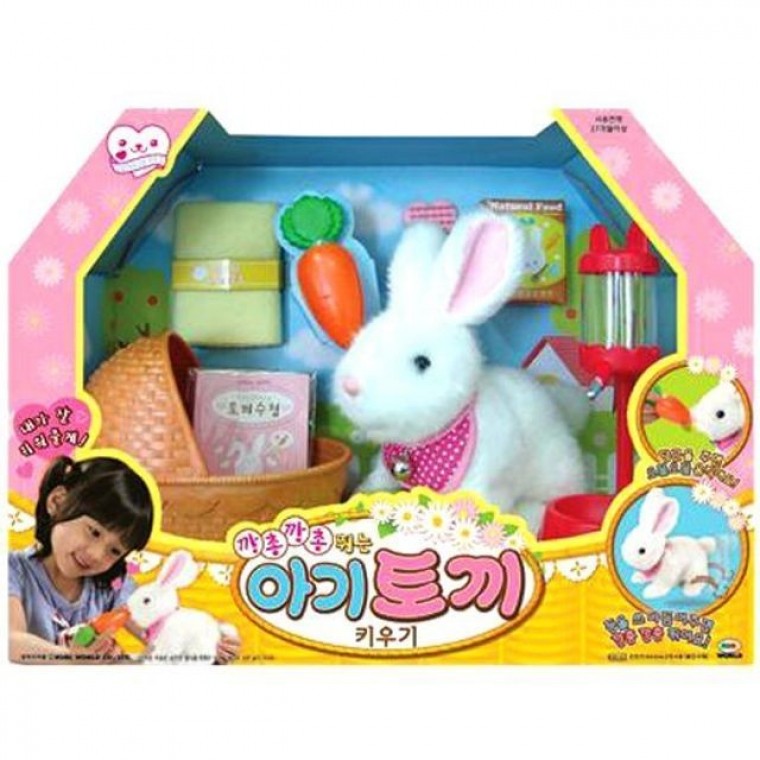 깡총깡총 아기토끼키우기 움직이는 인형 어린이완구 - 메인 이미지