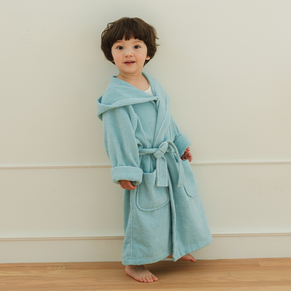 소프넬 30수 면100% 키즈 목욕가운 아동 어린이 주니어 샤워 비치 로브
