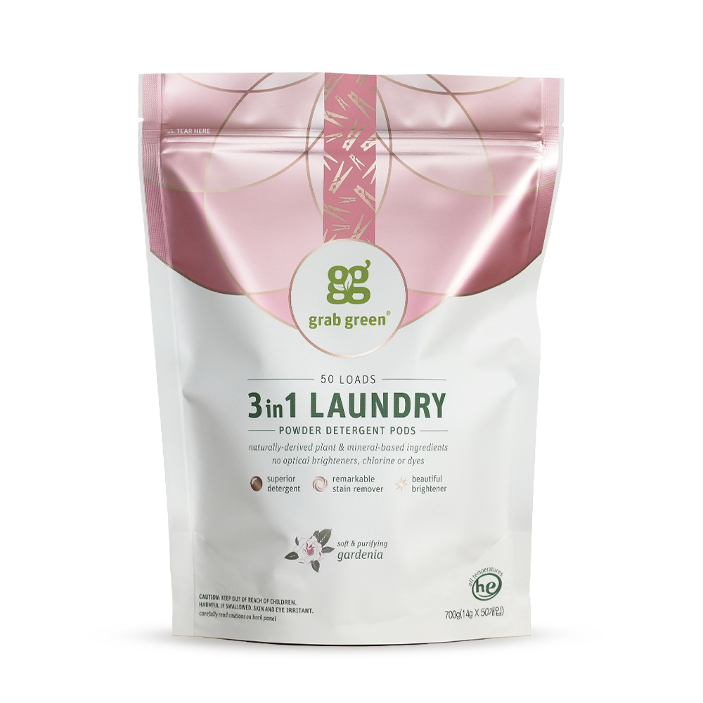 그랩그린 캡슐세제 올인원 친환경 아토피 세탁세제 50개입, 가드니아, 1개