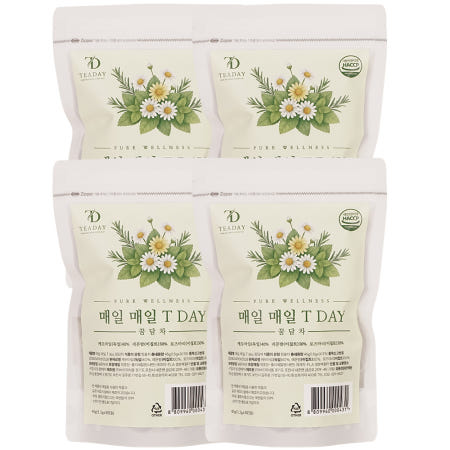 바르미식품 더은은 꿈담차 자기 전 마시는 힐링 루틴 허브차 티백 차 캐모마일 레몬밤 45g, 4개