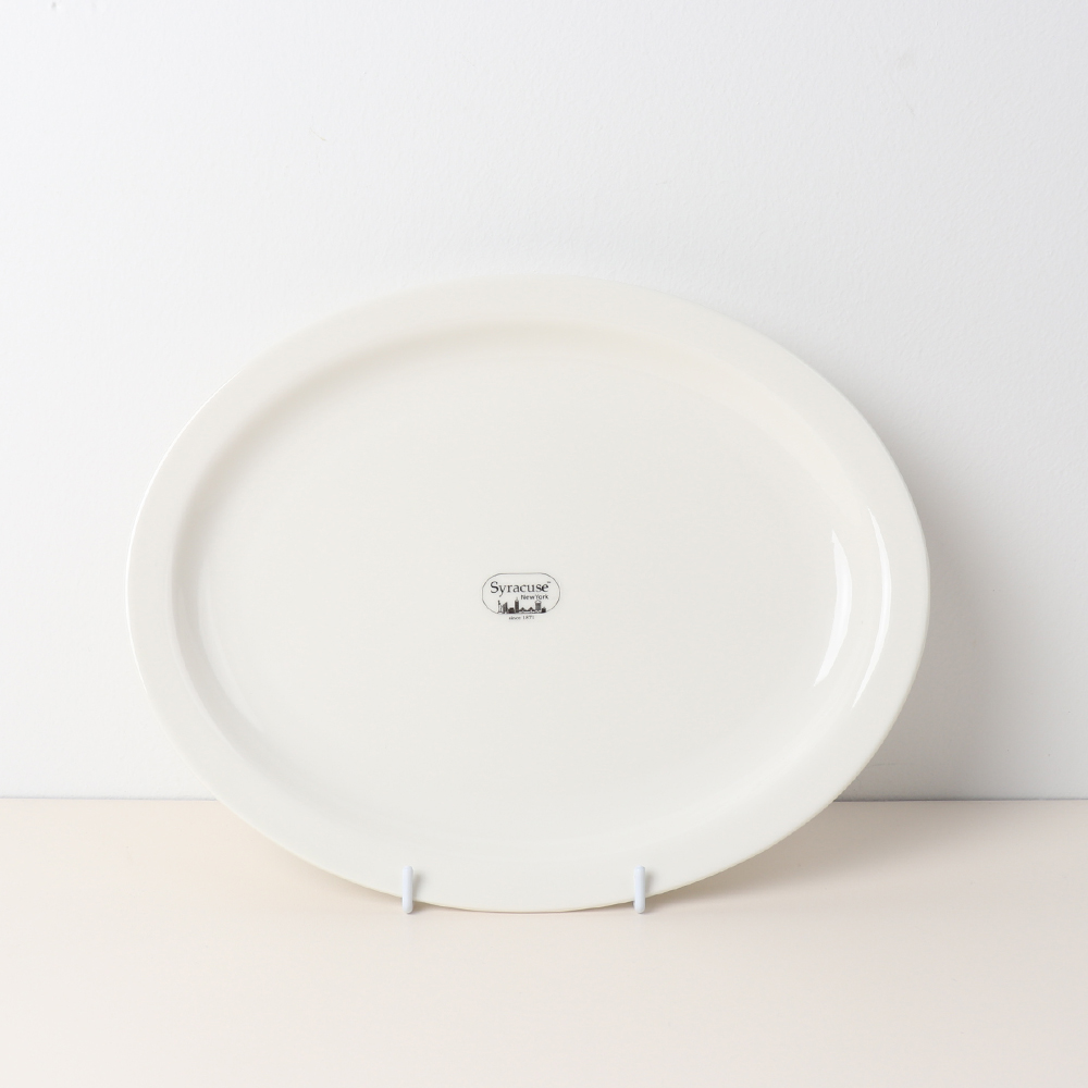 집들이선물 시라쿠스 뉴욕 킹스인 타원접시 1개, 29cm, 화이트 - 상품 이미지