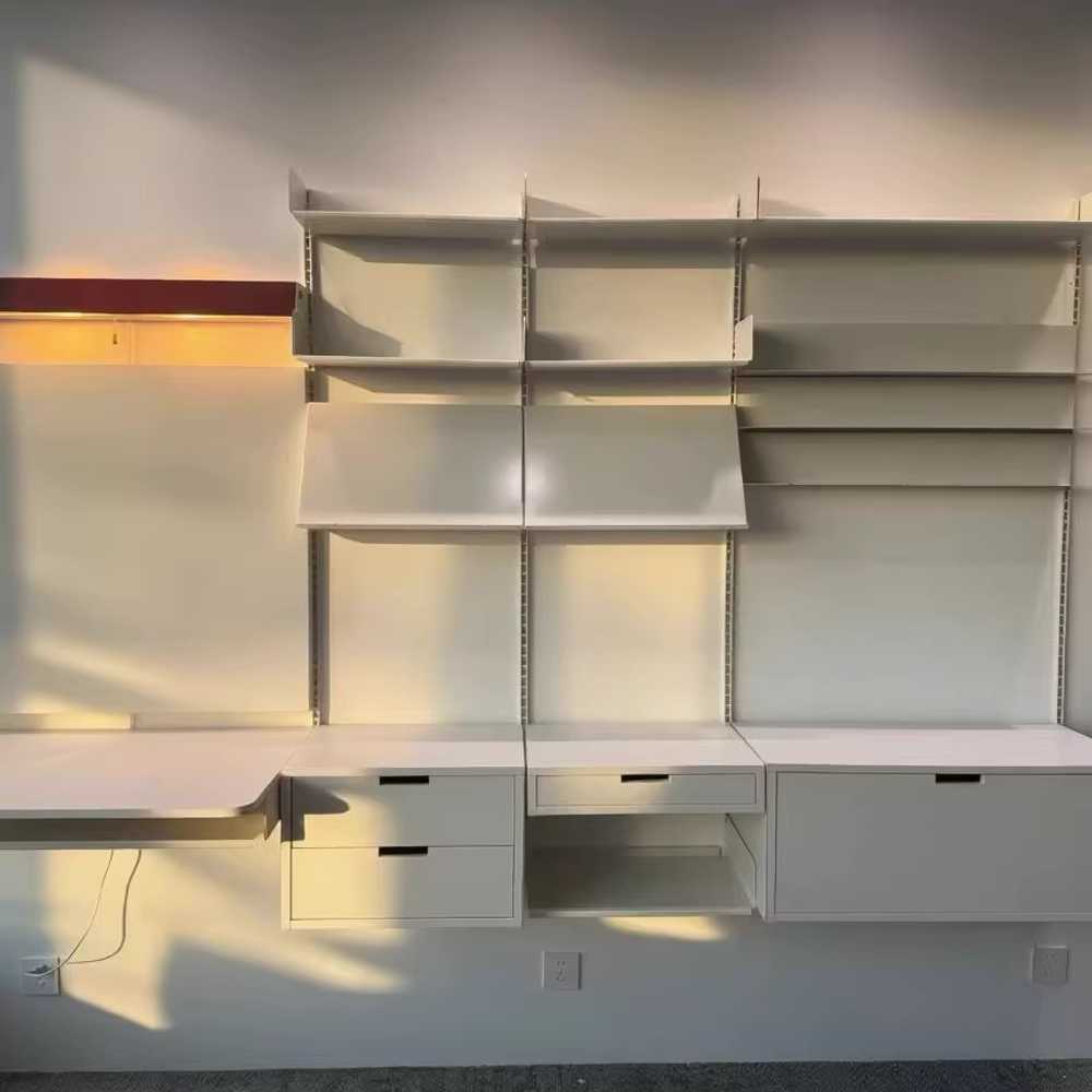 모듈형 선반 벽부착 수납 시스템 인테리어 거치 구성 80cm+50cm 2열 3층 - 상세 이미지 5