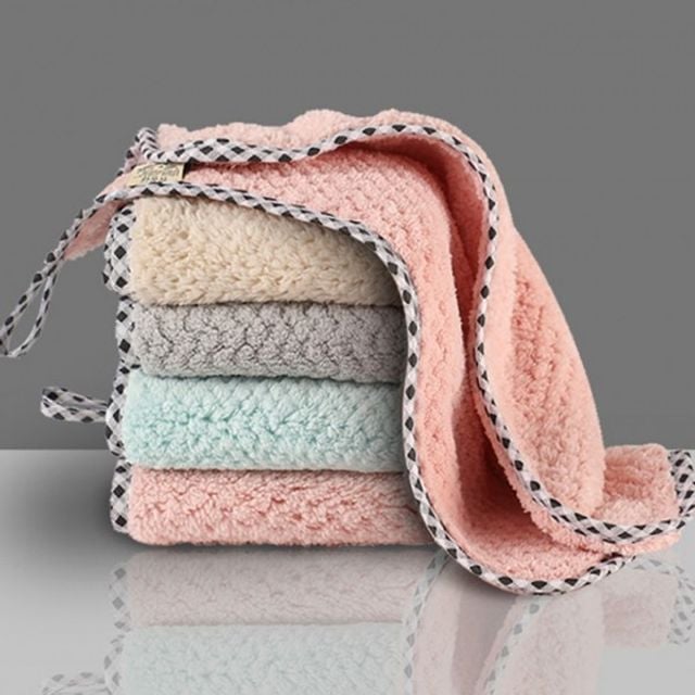 주방 고리 주방행주 극세사 30x40cm 요술행주 벨벳행 주방고리행주(색상랜 - 메인 이미지