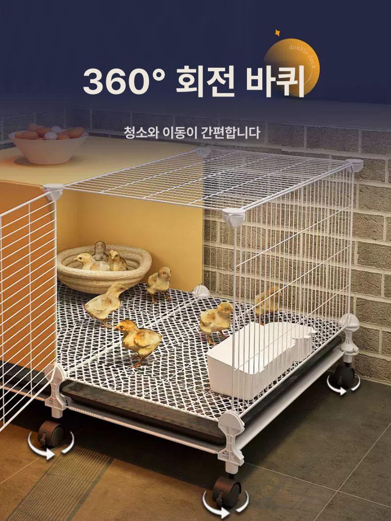 병아리집 철제 닭장 사육장 펜스 야외 실내 가정용 농장 케이지 - 상세 이미지 2