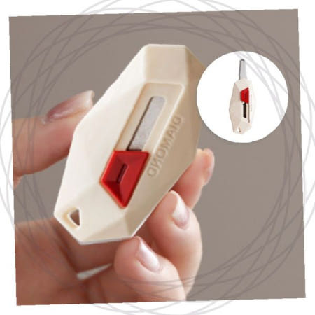 택배칼 문구칼 자석 박스커터 안전 슬라이드 화이트 휴대용 컷터칼 사무용 포장 개봉 도구