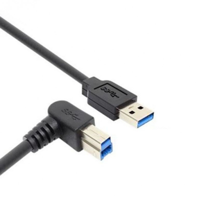 데이터 케이블 USB3.0 AM BM 오른쪽 꺾임 5m - 상품 이미지