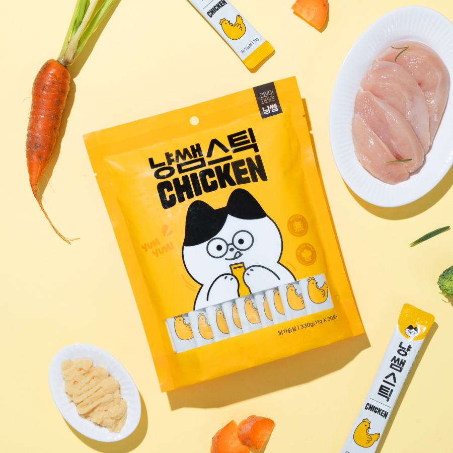 냥쌤스틱 고양이 짜먹는 간식 대용량 한달 30개입 파우치 길고양이 간식 - 상세 이미지 4
