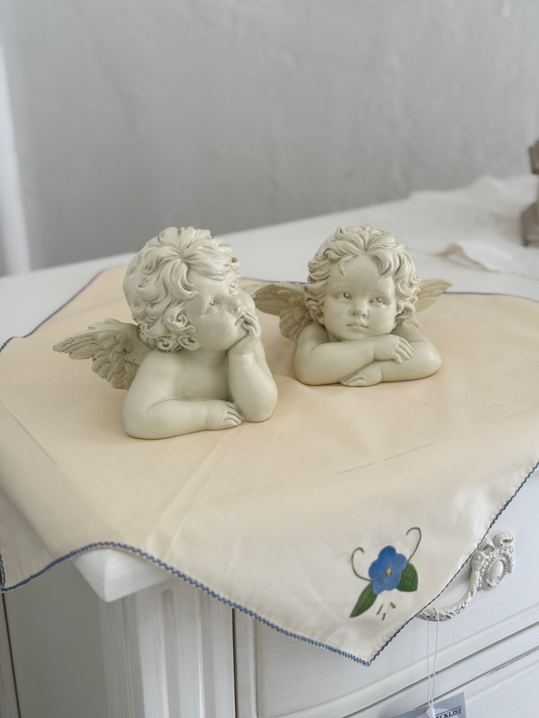 블루 드 플뢰르 자수 티매트 2set 40 cm x 40 cm - 상세 이미지 2