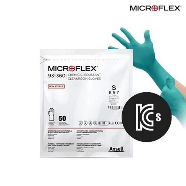 안셀 마이크로플렉스 KCS-93-360 클린룸 일회용 니트릴장갑 (500매) - 상품 이미지