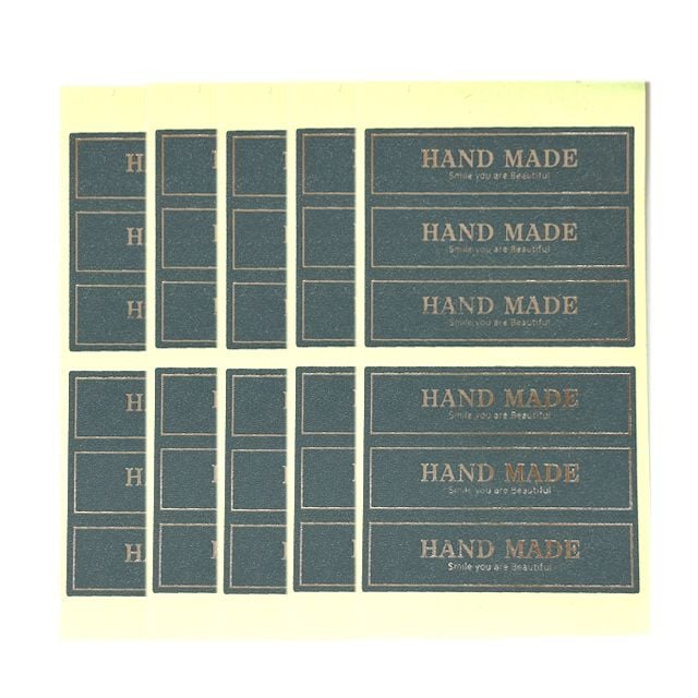 HANADMADE 직사각 컬러 포장용 스티커 5매 (그레이) - 메인 이미지