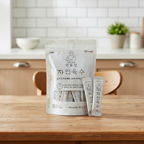 안유성 명장의 비법 자연육수 코인 고체 가루 육수 스틱 80g(20개입)x3개 - 상세 이미지 4