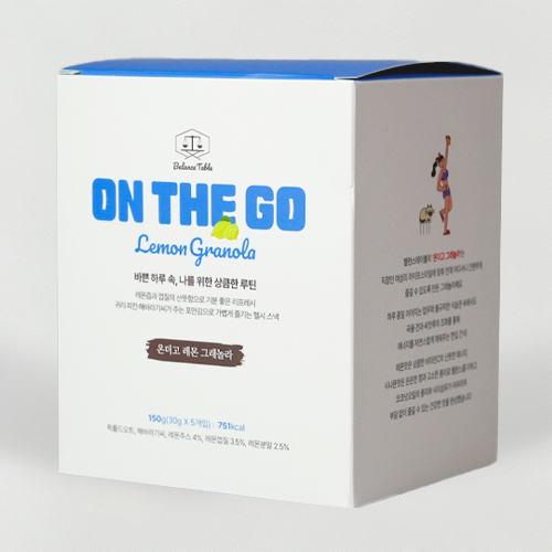 밸런스테이블 수제 프로틴 단백질 시리얼 그래놀라 온더고 레몬, 30g, 5개 - 상품 이미지