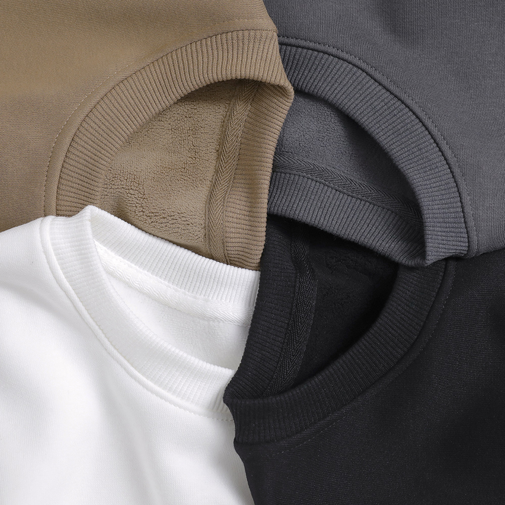 겨울 소프트 웜 맨투맨 세미 오버핏 기모 티셔츠 3XL 제품 이미지