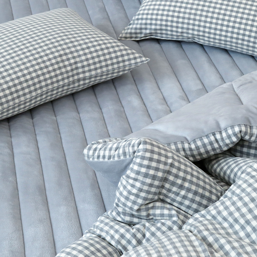 깅엄 체크 워싱 광목천 순면 극세사 겨울 알러지케어 침구 차렵 이불 SS