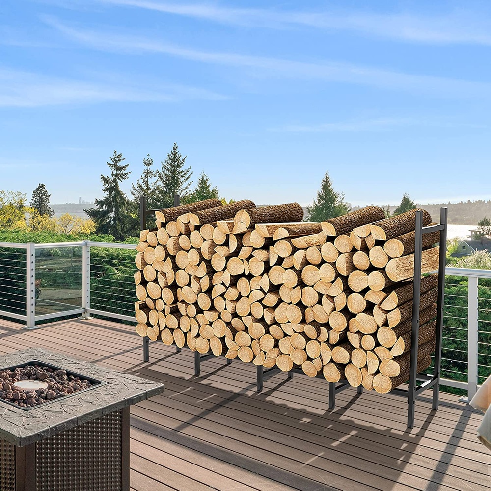 장작거치대 땔감 화로 대형 정리대 북유럽 벽난로 수납함 캠핑 스탠드 - 상세 이미지 3