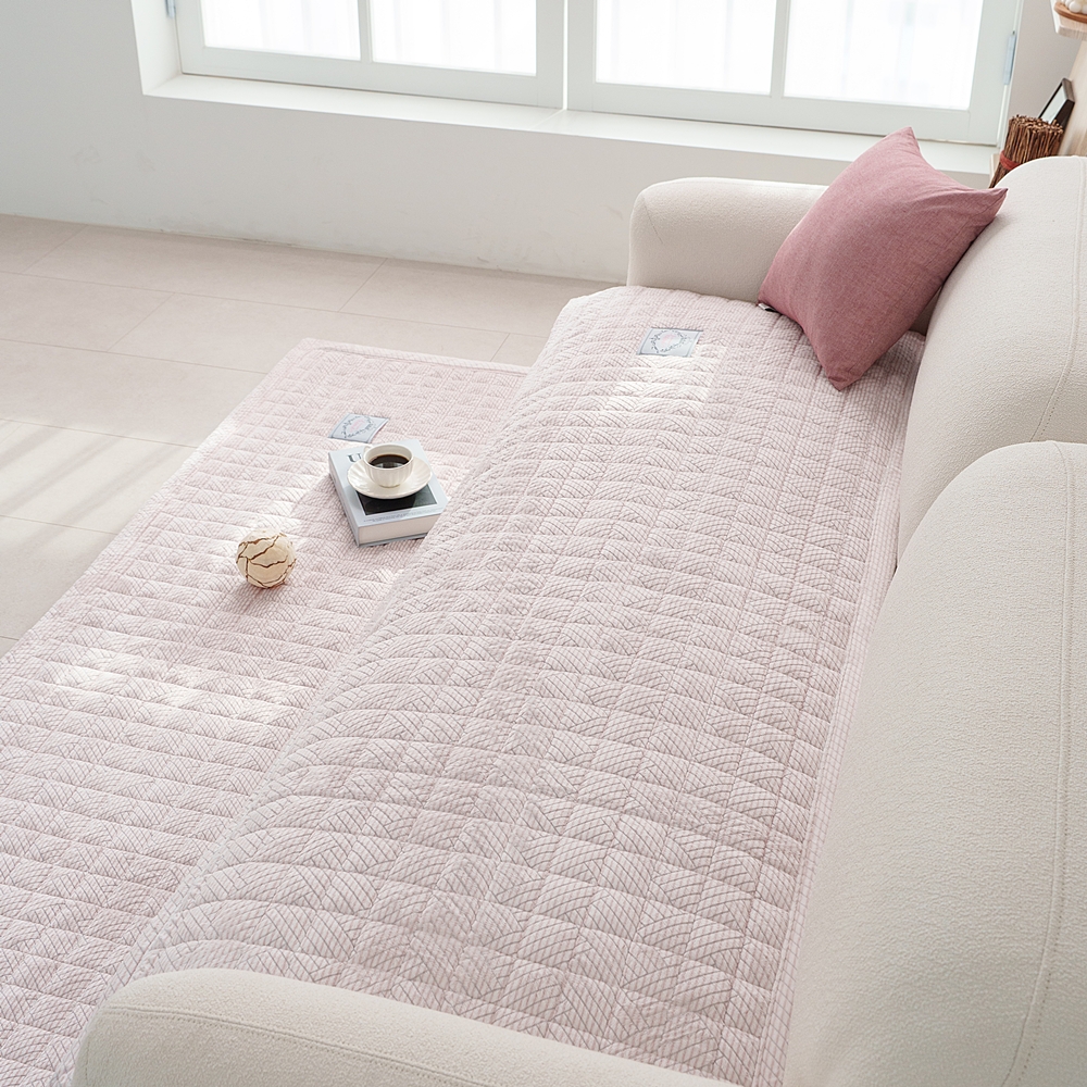 나라데코 5mm 착번 극세사 퀼팅 겨울 돌 쇼파패드 3인용 65x180