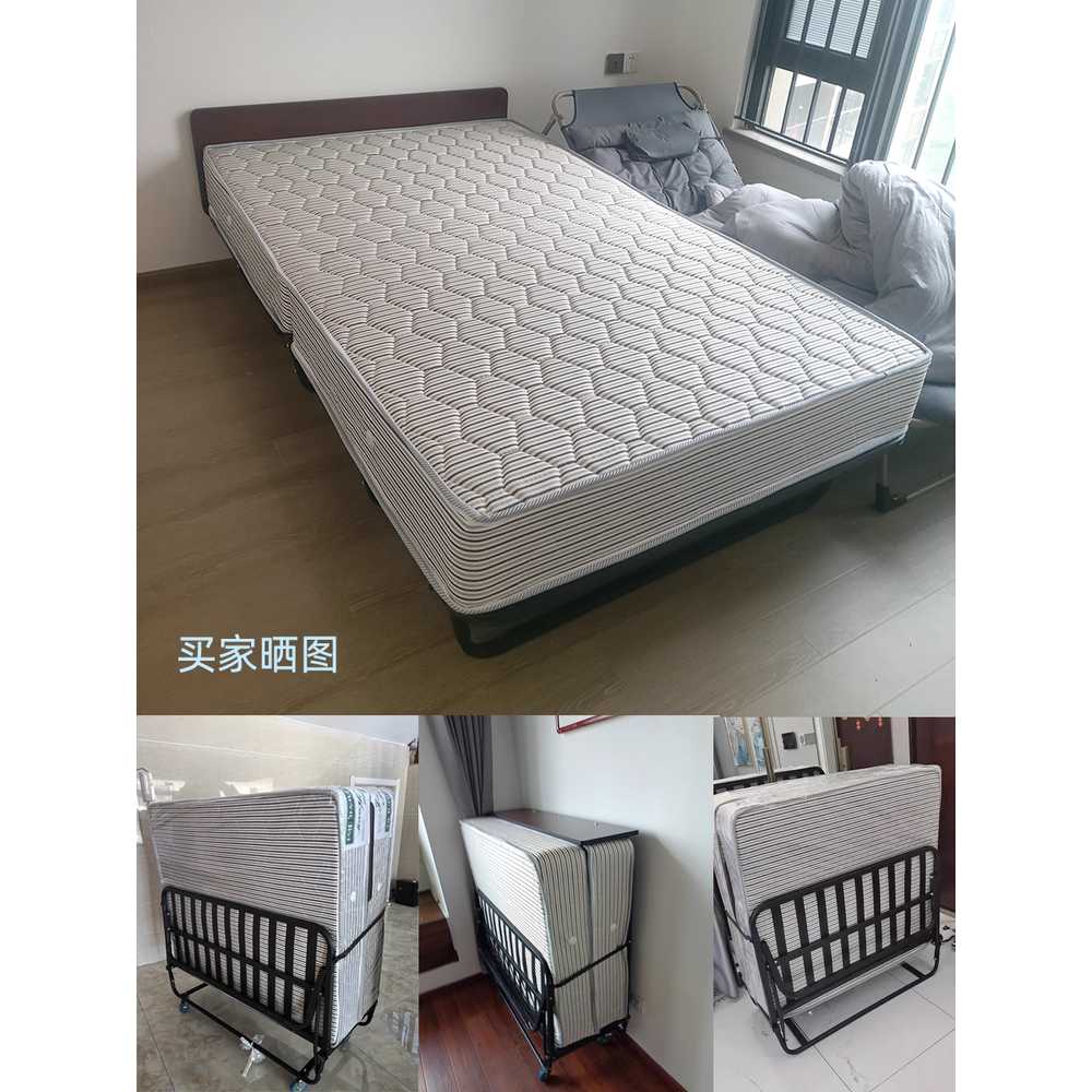 폴딩 간이 침대 접이식 1인용 이동식 휴대 캠핑용 90cm 고탄성 15cm - 상세 이미지 3