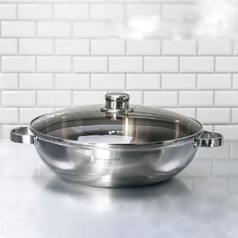 키친아트 전골냄비 인덕션 찌게 냄비 스텐 통5중 32cm - 메인 이미지