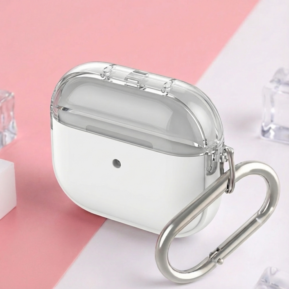 에어팟4 케이스 실리콘 젤리 PC 4세대 분실 방지 커버 키링 호환 제품 이미지