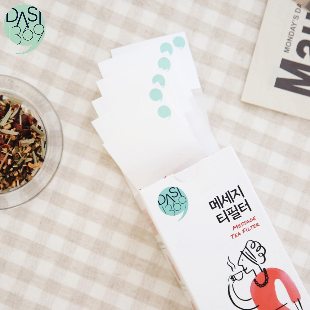 메세지 티필터 대형 80매입 티망 찻잎거름망 차여과기 티인퓨저 공티백 차티백 - 상품 이미지