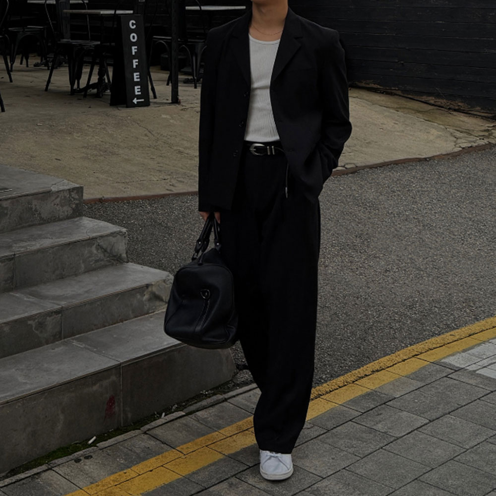 아웃핏 남자 셋업 수트 봄가을 정장 세트 2color 면접 하객룩 세미 캐주얼 이미지 8