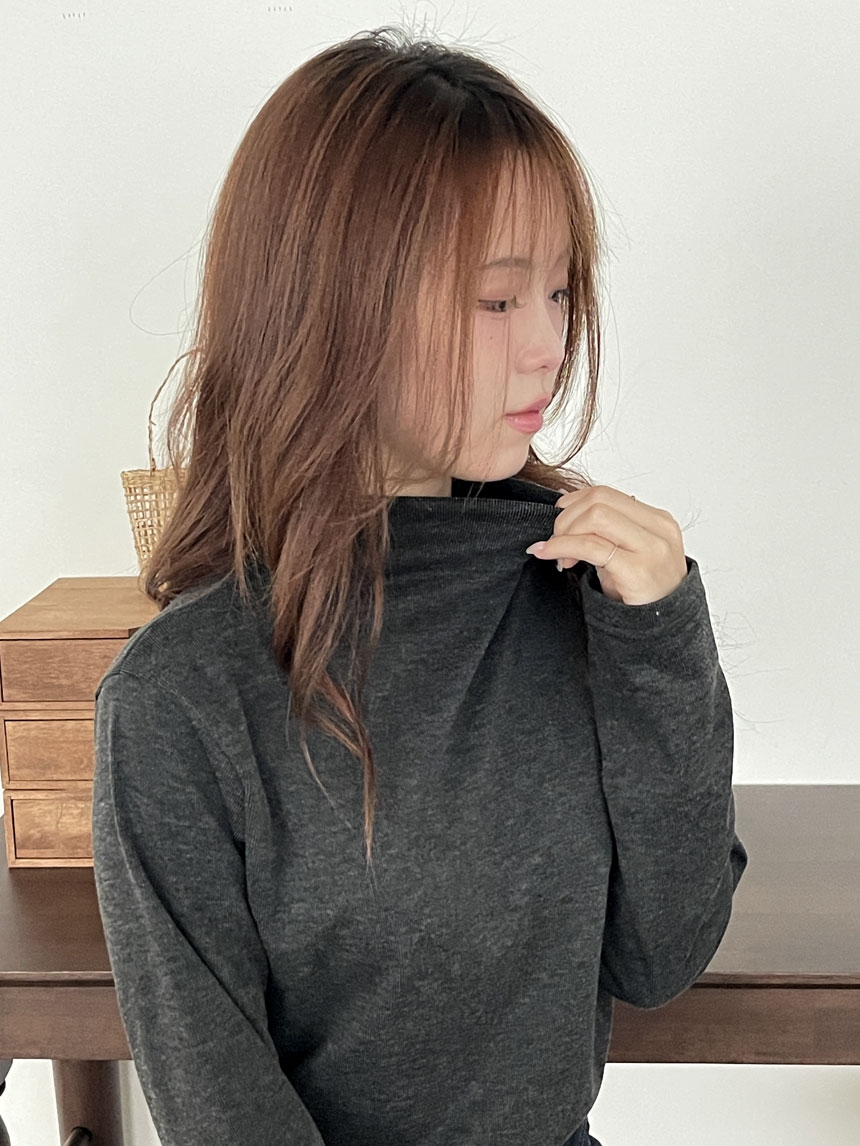 뉴트럴반폴라티 기모여성목티 스판목폴라티 여자 겨울 - 상세 이미지 2