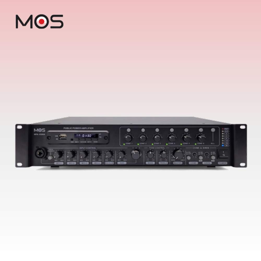 모스 MOS MPA-6500A 하이임피던스 500W 포터블앰프 존셀렉터 ATT 블루투스 - 상품 이미지