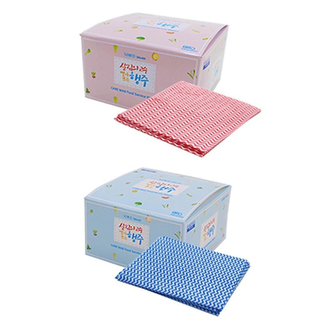 재사용 가능한 주방 위생행주 50매 청결 행주 필수 아이템 핑크 - 메인 이미지