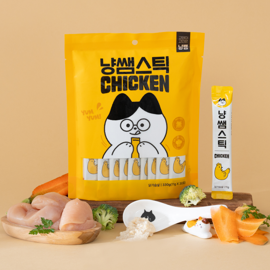 냥쌤스틱 고양이 짜먹는 간식 대용량 한달 30개입 파우치 길고양이 간식 이미지 7