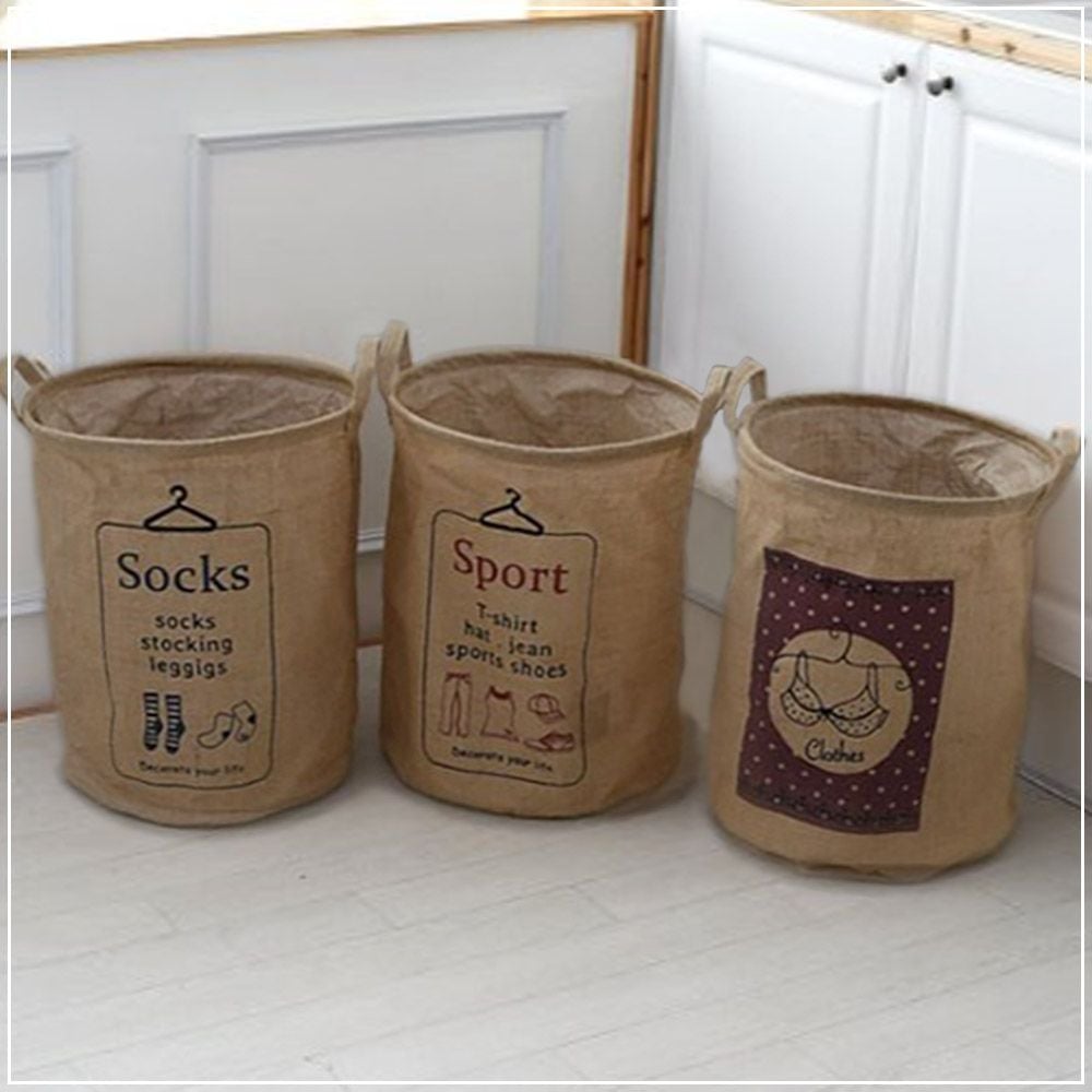 보스 빈티지 빨래분리함 (대) 빨래바구니 빨래통 Socks - 상품 이미지