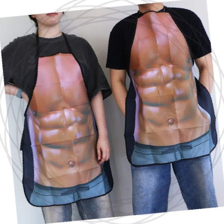 복근 몸짱 앞치마 방수 주방용품 재미있는 패러디 디자인 커플용 요리 앞치마 집들이 선물용