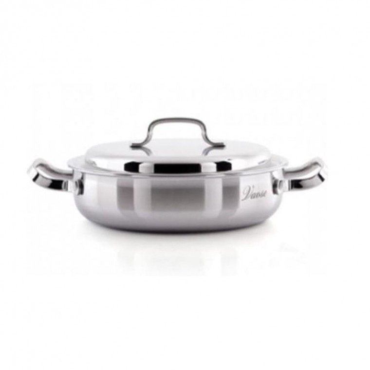 퀸센스 전골냄비 인덕션 찌게 냄비 스텐 통3중 24CM - 메인 이미지