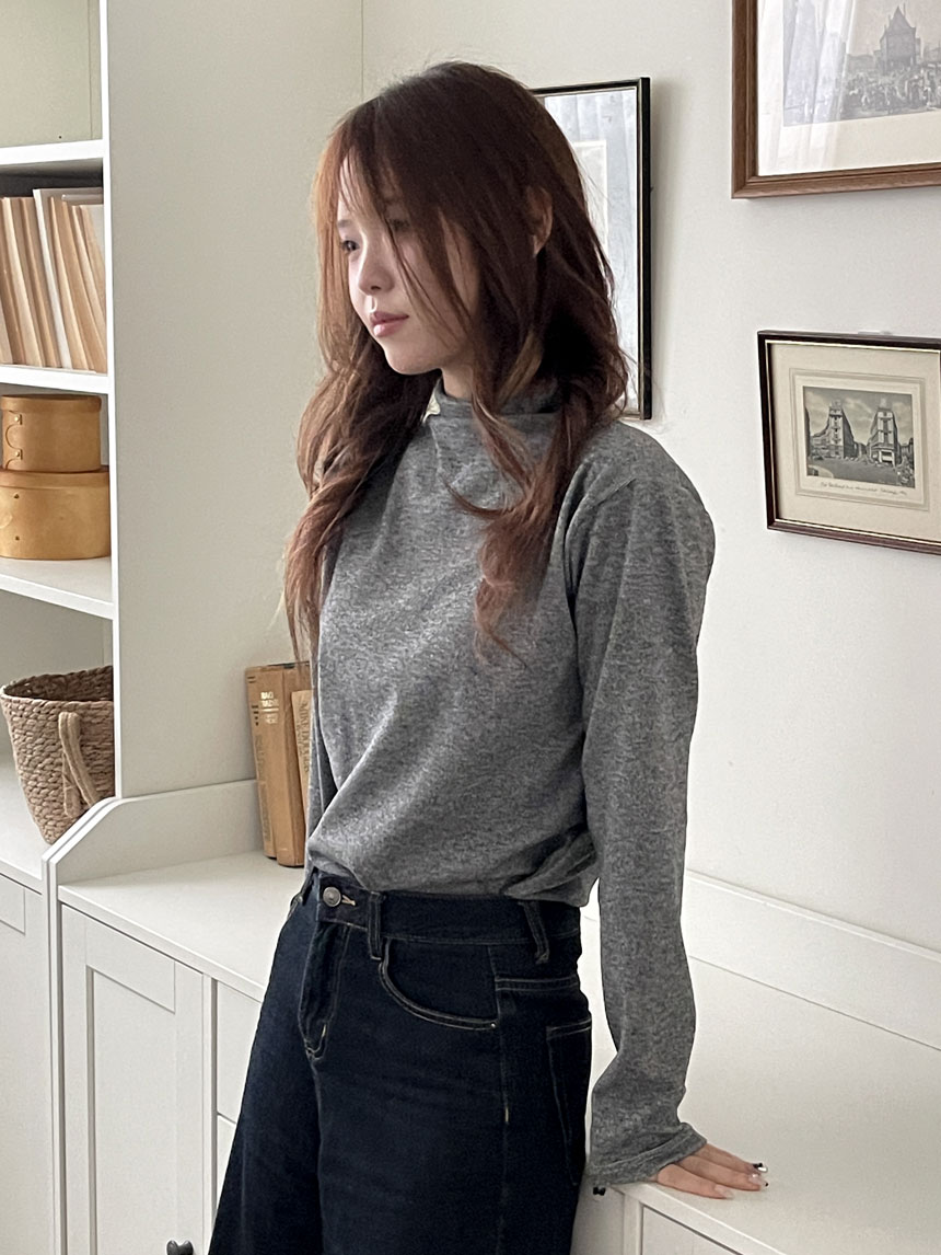 뉴트럴반폴라티 기모여성목티 스판목폴라티 여자 겨울 - 상세 이미지 5