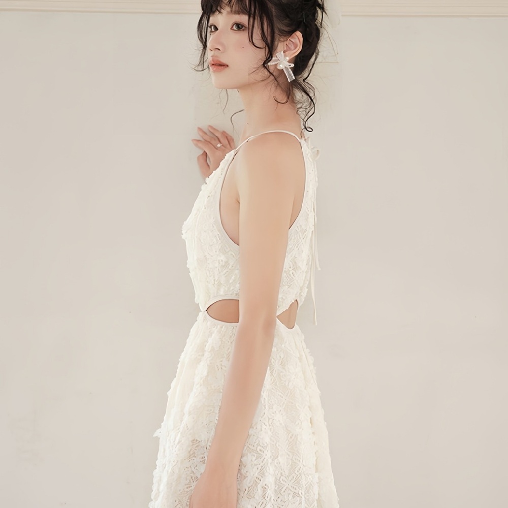 블랙드레스 웨딩촬영 스냅 피로연 2부 셀프웨딩 투피스 크롭탑 숏스커트 미니 - 상세 이미지 3