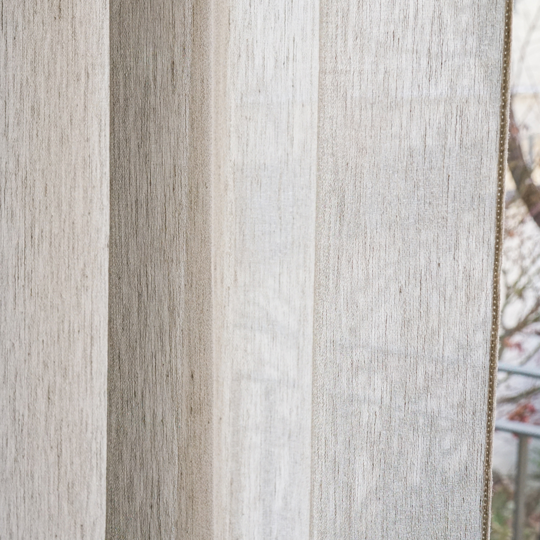 오가니크라프트 베일 이음선 없는 속커튼 린넨커튼 맞춤제작 베이지, 80x240cm