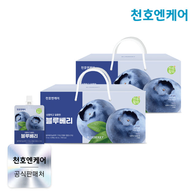 천호엔케어 100% 캘리포니아 블루베리주스 블랙커런트 블루베리즙 30포
