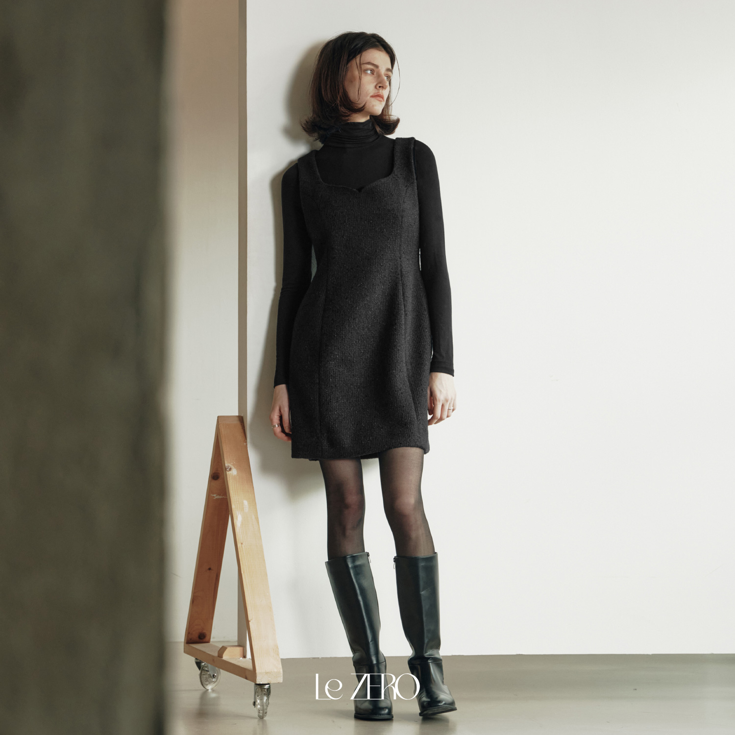 [제로스트릿] 르제로 라인 원피스 LeZERO LINE ONE-PIECE / BLACK - 상세 이미지 2