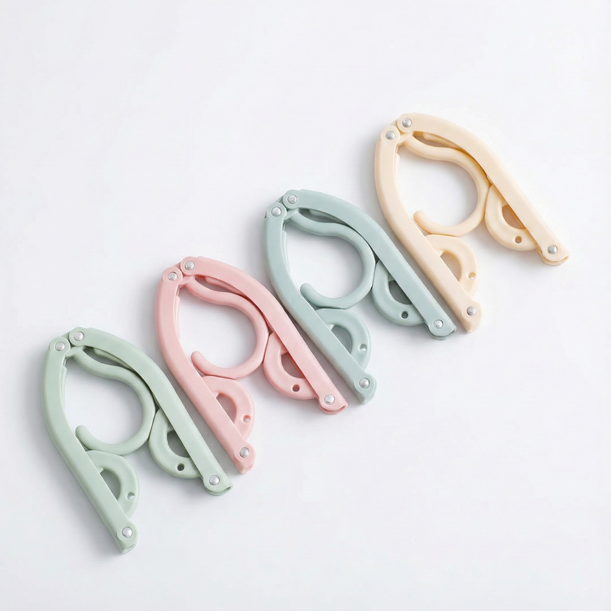 접이식 옷걸이 여행용 휴대용 속옷 접는 접히는 (A자형)-옐로우, 1개