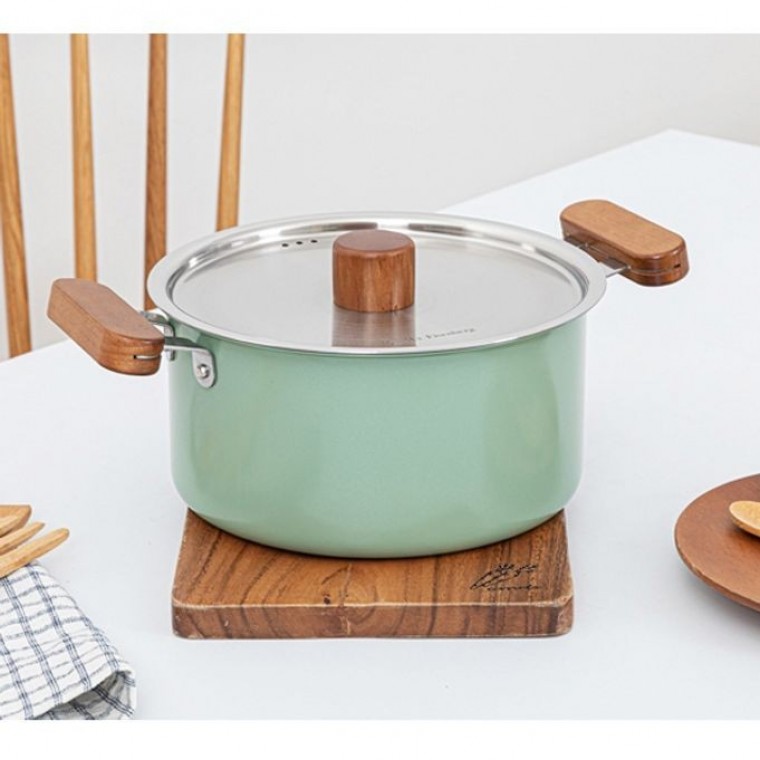 인덕션 냄비 라면냄비 양수 세라믹 찌개냄비 20cm - 메인 이미지