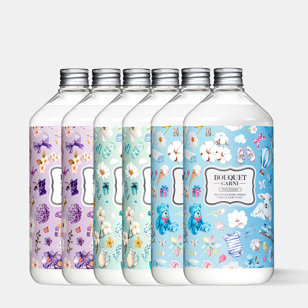 [대량구성딜] [총 6L] 부케가르니 섬유유연제 1,000ml 6개 - 상품 이미지
