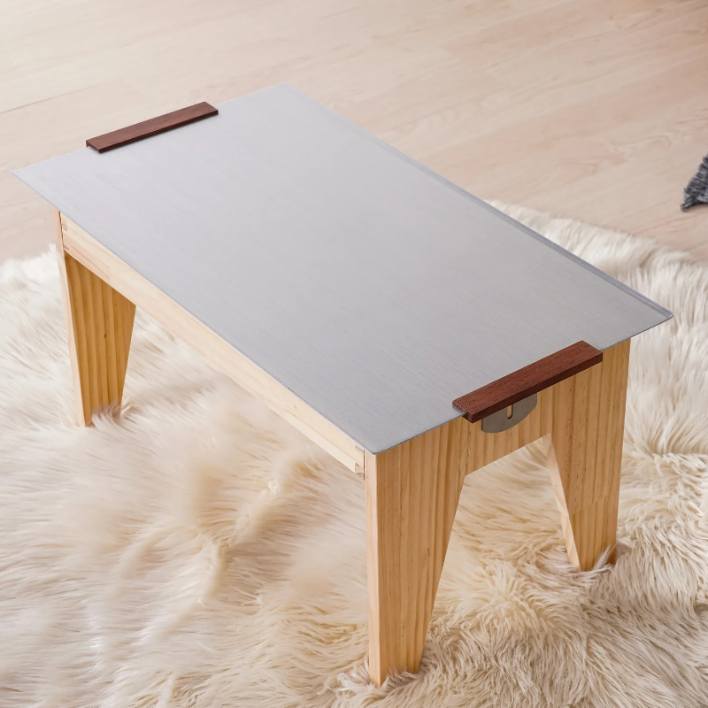 지비노 접이식 이동식 티테이블 블랙월넛