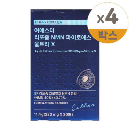 에스더포뮬러 여에스더 리포좀 NMN 파이토에스 울트라 X 380mg x 30매 4개