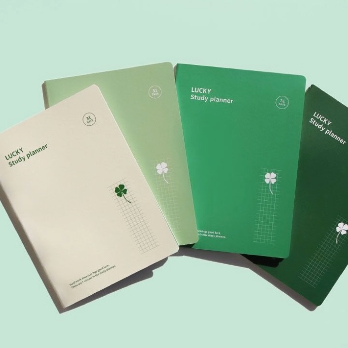 칠삼이일 한달 럭키 네잎클로버 스터디플래너 1개월 48p 4color 데일리 타임박스 노트 - 상세 이미지 2