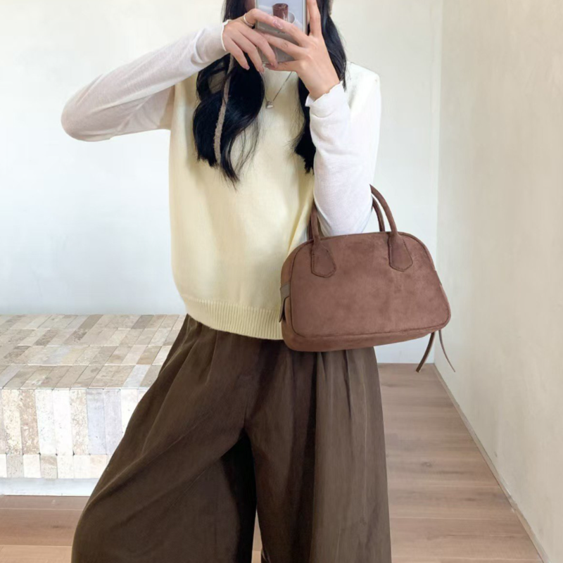 모네 스웨이드 보스턴백 이미지 6