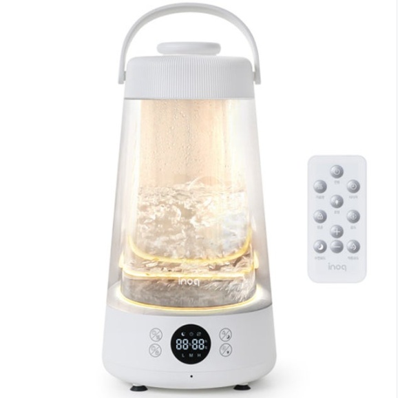 투명유리 가열식가습기 3.5L 리모컨 타이머 무드등 신생아가습기 - 상세 이미지 3