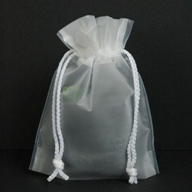 흰색끈 나시지 파우치 복주머니 조리개 10매 30x42+5 30x42+5cm - 상품 이미지