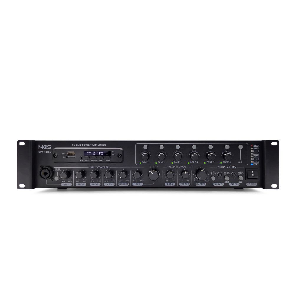 모스 MOS MPA-6300A 하이임피던스 300W 포터블앰프 존셀렉터 ATT 블루투스 - 상세 이미지 3