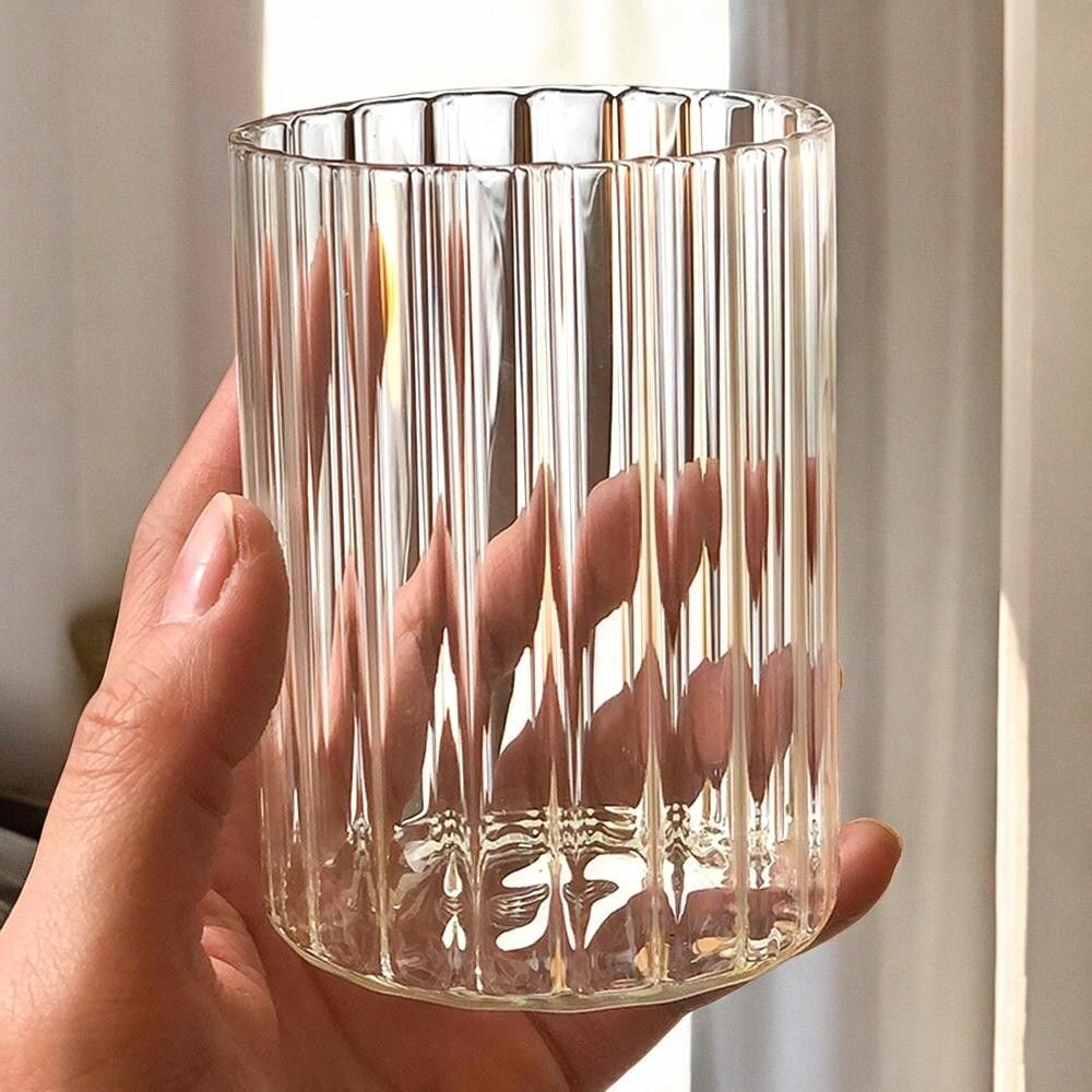 게더릭 플리츠 유리컵 2p세트 (230ml) - 상품 이미지