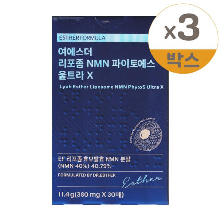 에스더포뮬러 여에스더 리포좀 NMN 파이토에스 울트라 X 380mg x 30매 3개