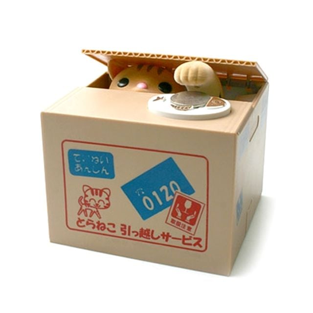 귀여운 도둑고양이 저금통 (이타즈라뱅크) - 상품 이미지